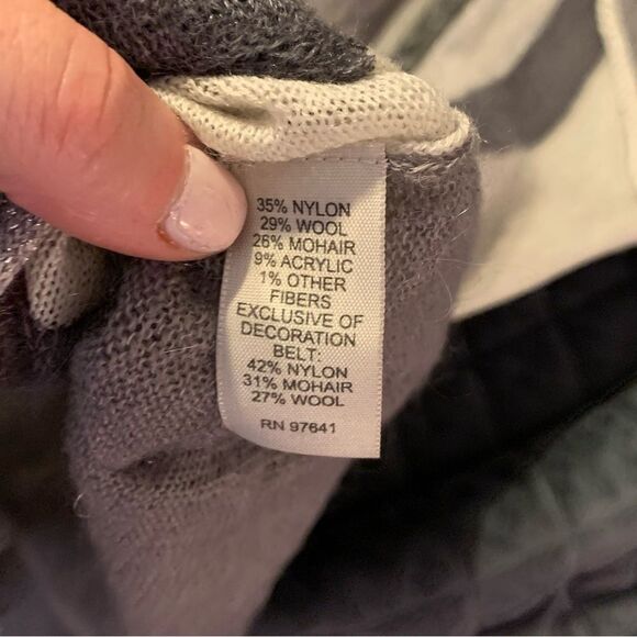 J. Jill Striped Wool & Mohair Blend Cardigan Sweater Size LP - Picture 12 of 13